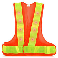 High Visibility LED Light Safety Vest Reflective Vest Waistcoat Traffic Outd BGS