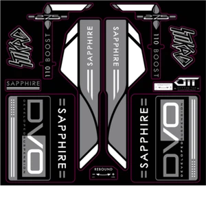KIT Adesivi Forcella MTB DVO SAPPHIRE 16 ANTIGRAFFIO Stickers Fork 27.5"  - Picture 1 of 1