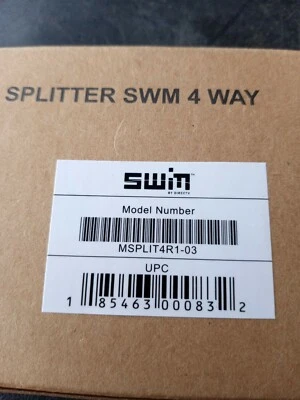 Brand New DIRECTV Approved SWM MRV 4-Way Wide Band Splitter MSPLIT4R1-03 Green - Image 1 of 2