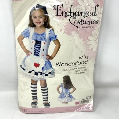 Girls Halloween Costume Enchanted Miss Wonderland Alice in Wonderland Sz Large - Image 1 of 4