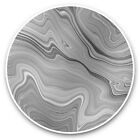 2 x Vinyl Stickers 15cm (bw) - Grey Marble Gold Stone Ink Art  #43001
