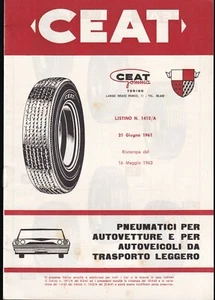 Brochure CEAT Pneumatici autovetture e Trasporto leggero - 1963 Automobilia  - Picture 1 of 3
