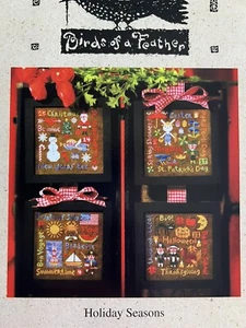 Birds of a Feather Holiday Seasons Cross Stitch Chart-Halloween, Christmas +More - Picture 1 of 2