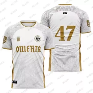 Omerta 47 Trykot l Hip-Hop Koszula Streetwear Sport Trykot Biały Unisex Styl Maes - Zdjęcie 1 z 1