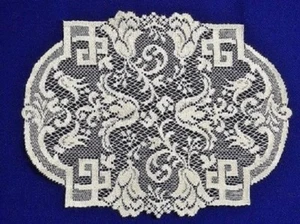 Lace Place Mat 14.75" x 19.75" Ivory Empress Diningroom End Tables Accents - Picture 1 of 2