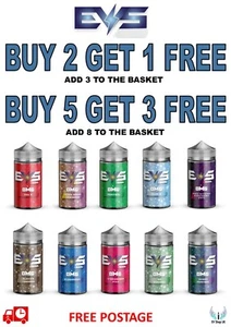 200ML E Liquid EVS 160ml 0mg No Nic Vape Juice Flavoured | 70/30 VG PG Vintage - Picture 1 of 52
