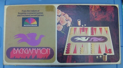 Selchow & Righter BACKGAMMON Board Game #85 Vintage 1975 Complete Wooden Pieces  - Image 1 of 4