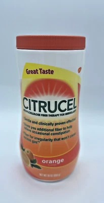 Pó de fibra laranja Citrucel terapia de metilcelulose para irregularidade 30 oz - Imagem 1 de 3