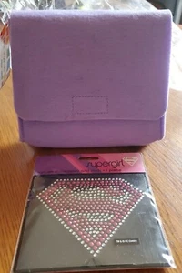 Kids Craft Felt Purse horizon group USA purple withsuper girl rinestone ironon - Picture 1 of 5