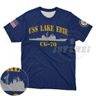 USS Lake Erie CG-70 T-Shirt Herren T-Shirts kurzärmeliges T-Shirt Top T-Shirt
