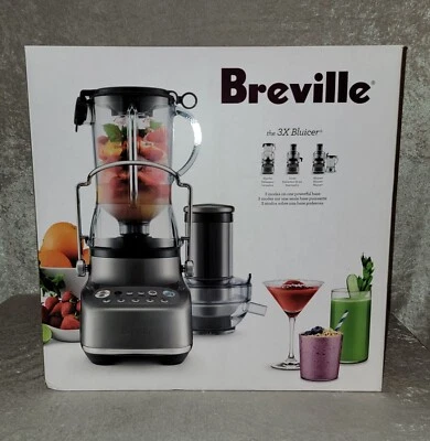 Breville 3X Bluicer, Blender And Juicer ( BJB615SHY1BUS1) Silver New in Open Box - Image 1 of 4
