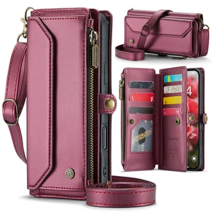 Crossbody Wallet Case Leather Cover Cards Slots for iphone 14 15 16 17 Pro Max - Picture 1 of 29