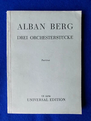 Studien Partitur ALBAN BERG DREI ORCHESTERSTÜCKE op. 6 • Universal Edition - Bild 1 von 3