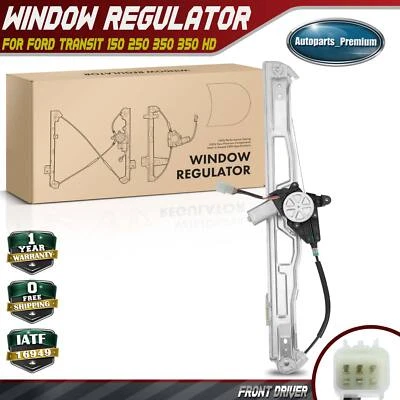 Regulador de janela dianteira esquerda para Ford Transit 150 250 350 350 HD 2015-2023 6 pinos - Imagem 1 de 4