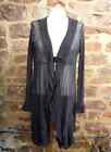 Black Designer Negligee Style Jacket EVALINKA Sheer UK 10, Ex Con