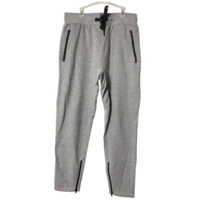 CSG Men’s XL Zip ankle sweatpants drawstring fleece lining pockets tapered leg - Picture 1 of 15