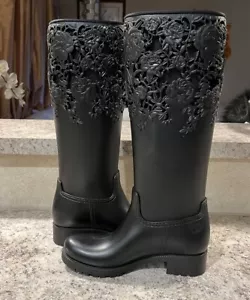 MELISSA Flower Rain Waterproof Boots Women’s Size 6 Very Unique! - Picture 1 of 15