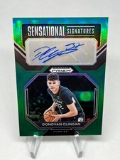 2023-24 Prizm Draft Picks Green Sensational Signatures Donovan Clingan Auto
