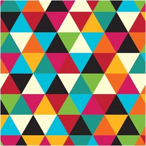 Multicolor Napkins Beverage Napkins Birthday Kraft Triangle Design Party Supply - Picture 1 of 1