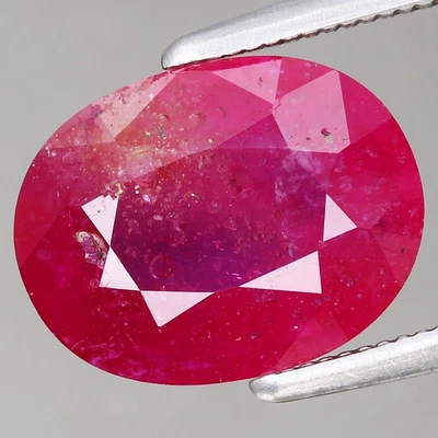 3.33ct 10.4x7.9mm Oval Natural Pinkish Red Ruby Madagascar(Heated Glass Filling) - Image 1 of 4