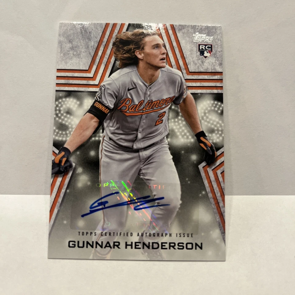 2023 Topps Baseball Stars Gunnar Henderson RC auto - Image 1 of 2