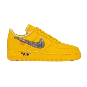 Size 12 - Nike Air Force 1 Low OFF-WHITE University Gold Metallic Silver - Picture 1 of 6