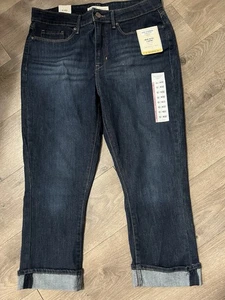 Levi Strauss Signature Mid Rise Capri Jeans Size 10/ Waist 30 New - Picture 1 of 5