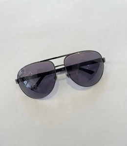 GUCCI Sunglasses KJ13H Teardrop Black Frame Gray Lens 2.4in Vintage Italy - Picture 1 of 5