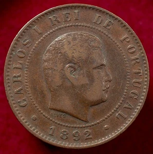 Portugal 10 Reis 1892 (M3006) - CA-G - Picture 1 of 2
