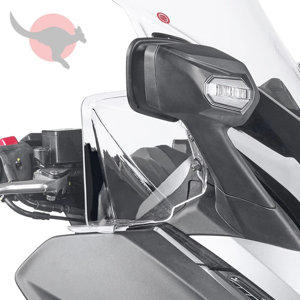 GIVI DF1166 Set 2 Deflettori Paramani Fissi con Kit di Fissaggio - Trasparenti