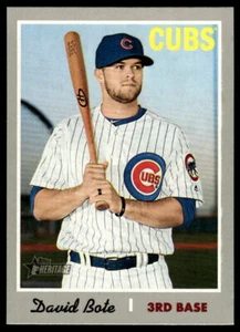 2019 Topps Heritage #347 David Bote Chicago Cubs Baseball - Picture 1 of 2