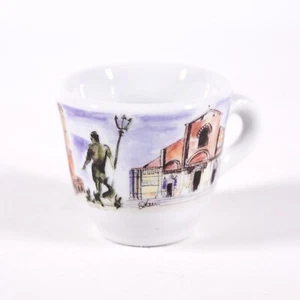 Tartarian Empire Italy Town Trident 2" Ceramic Coffee Mug Tea Expresso Cup Blue - Picture 1 of 8