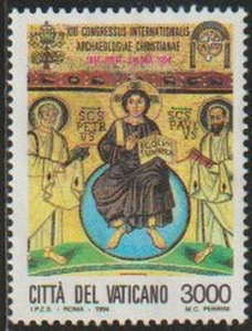 Vaticano 1994 Scott 962 Sello º Congreso Internacional Arqueologia Cristo Maestr - Imagen 1 de 1