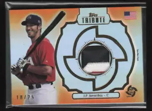 2013 Topps Tribute WBC Prime Patches Orange #/25 J.P. Arencibia #WPP-JP - Picture 1 of 2