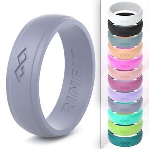 Women's Silicone Wedding Ring by Rinfit - Soft & Comfortable rubber band 