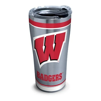 Tervis NCAA Wisconsin Badgers Tradition 20 oz. Vaso de acero inoxidable con tapa Foto 1 de 2