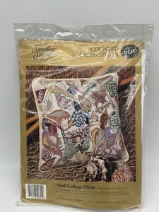 Vintage Something Special Counted Cross Stitch Kit 50641 Shell Collage Kissen - Bild 1 von 4