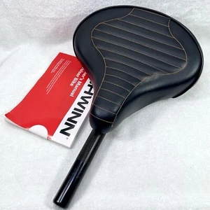 Schwinn Wide Saddle Comfort Cruiser Black Leather Replacement Adult Bike Seat - Picture 1 of 15