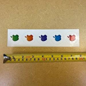 GIFT IDEA?  LIMITED EDITION ___ Sticker ___ With 5 Colorful Apple Computer Logos - Picture 1 of 6