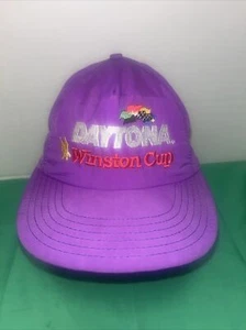 Vintage Daytona Winston Cup Purple Adjustable Hat Cap MADE IN USA - Picture 1 of 7