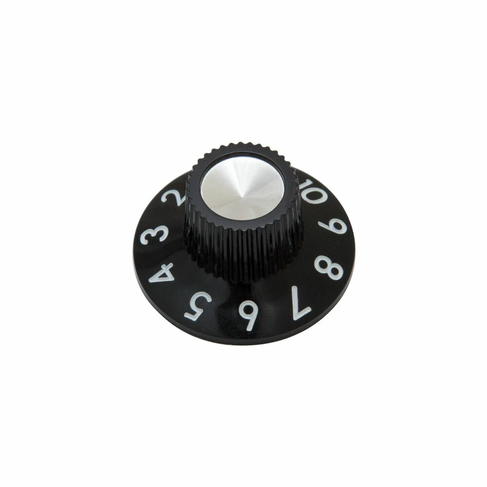 Hosco Fender Style Skirted Amp Knob with Set Screw (Black)