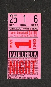 MAY 1, 1962 NEW YORK YANKEES @ CHICAGO WHITE SOX TICKET STUB, - Picture 1 of 1
