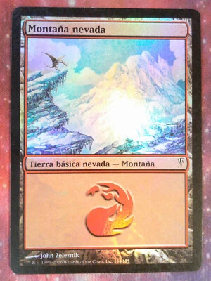 Foil Montaña nevada Coldsnap Snow-Covered Mountain - Magic the Gathering Mtg - Image 1 of 2