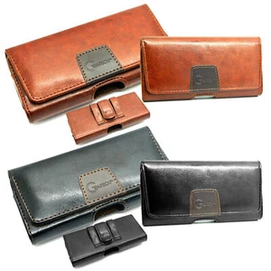 Luxus Leder Holster Gürteltasche Twin Loop Designer Schutzhülle für Samsung - Bild 1 von 6