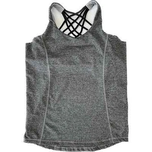 Lululemon Striped Tank Gray/ Black Size 6 - Picture 1 of 6