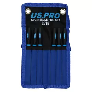 Needle file set hobby craft glass wood ceramic metals 6pcs 140mm AT797 - Picture 1 of 4
