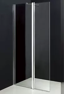 MAMPARA DUCHA FRONTAL FIJO CON PUERTA ABATIBLE CRISTAL TRANSPARENTE MOD. M4 - Imagen 1 de 1
