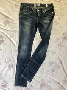 ALCOTT Damen Jeans Blue Denim Stretch W30/L34 x-low waist slim fit tapered leg - Bild 1 von 3