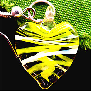 G64734 22x16x4mm Beautiful Lampwork Glass heart pendant bead