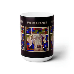 Weimaraner Kaffeebecher 15oz Original! Weim Hund Deutsch Original Hochglanz Neu - Bild 1 von 5